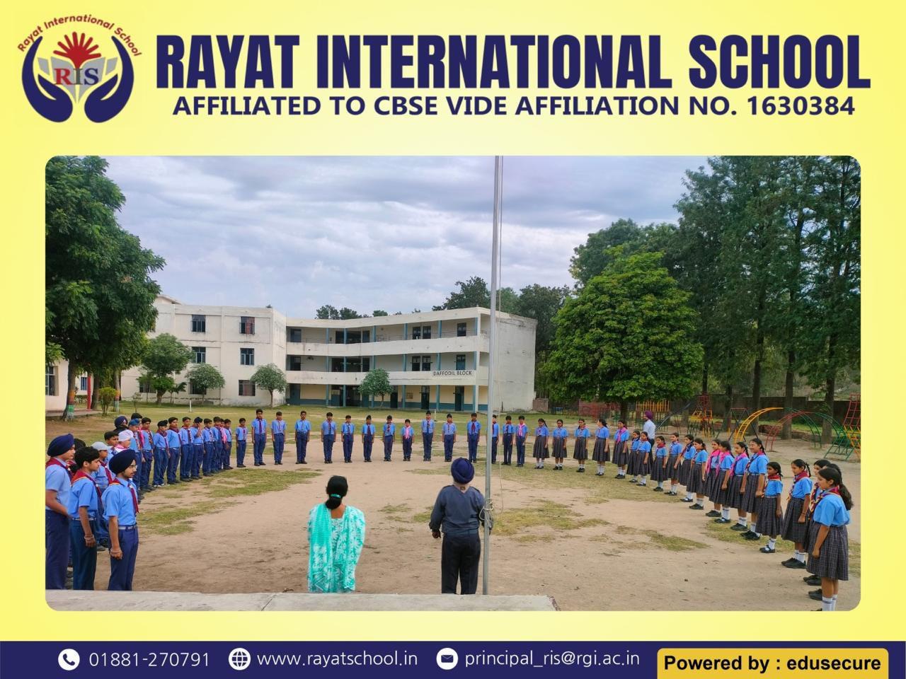 Rayat International School, Rail Majra proudly commenced a three-day Scout & Guide Camp
